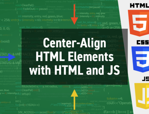 Center-align HTML Elements with CSS or JavaScript